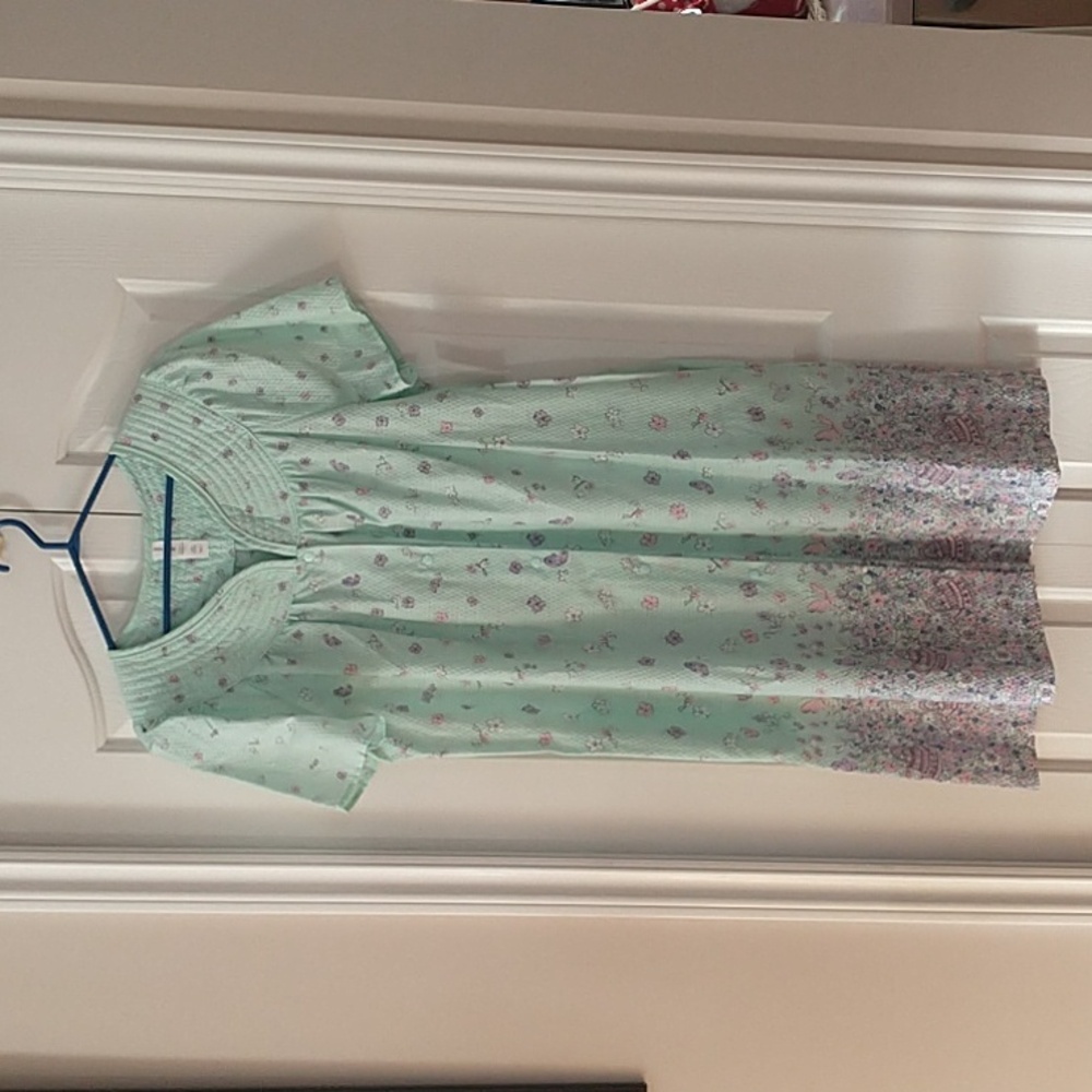 NWT White Stag Women’s House Coat / Duster Short Sleeve Floral size Large